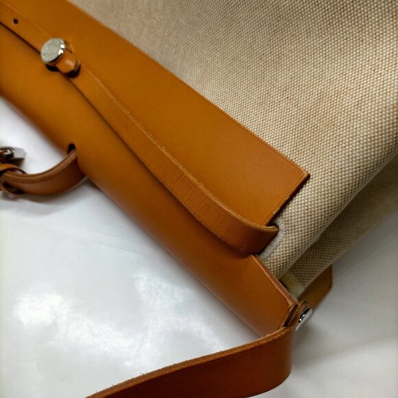 Hermes Hand Bag Beige Canvas mon-1500-091325 - Picture 7 of 16